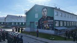 На Итурупе отрыли мурал маршалу Константину Рокоссовскому 