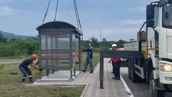 В аэропорту «Ясный» на Итурупе появилась автобусная остановка 